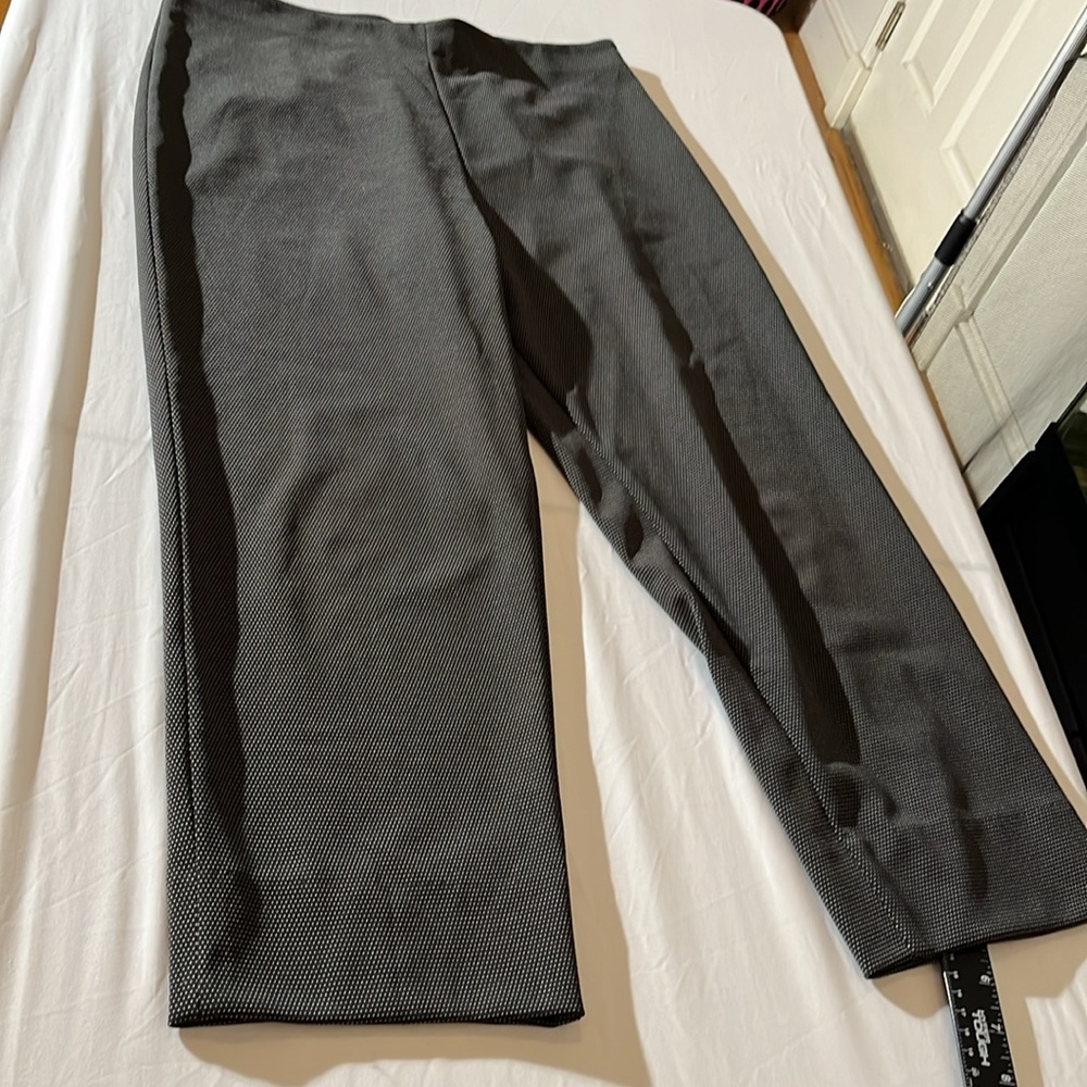 Equestrian Designs  large black small white dot print cropped wide leg highwaist